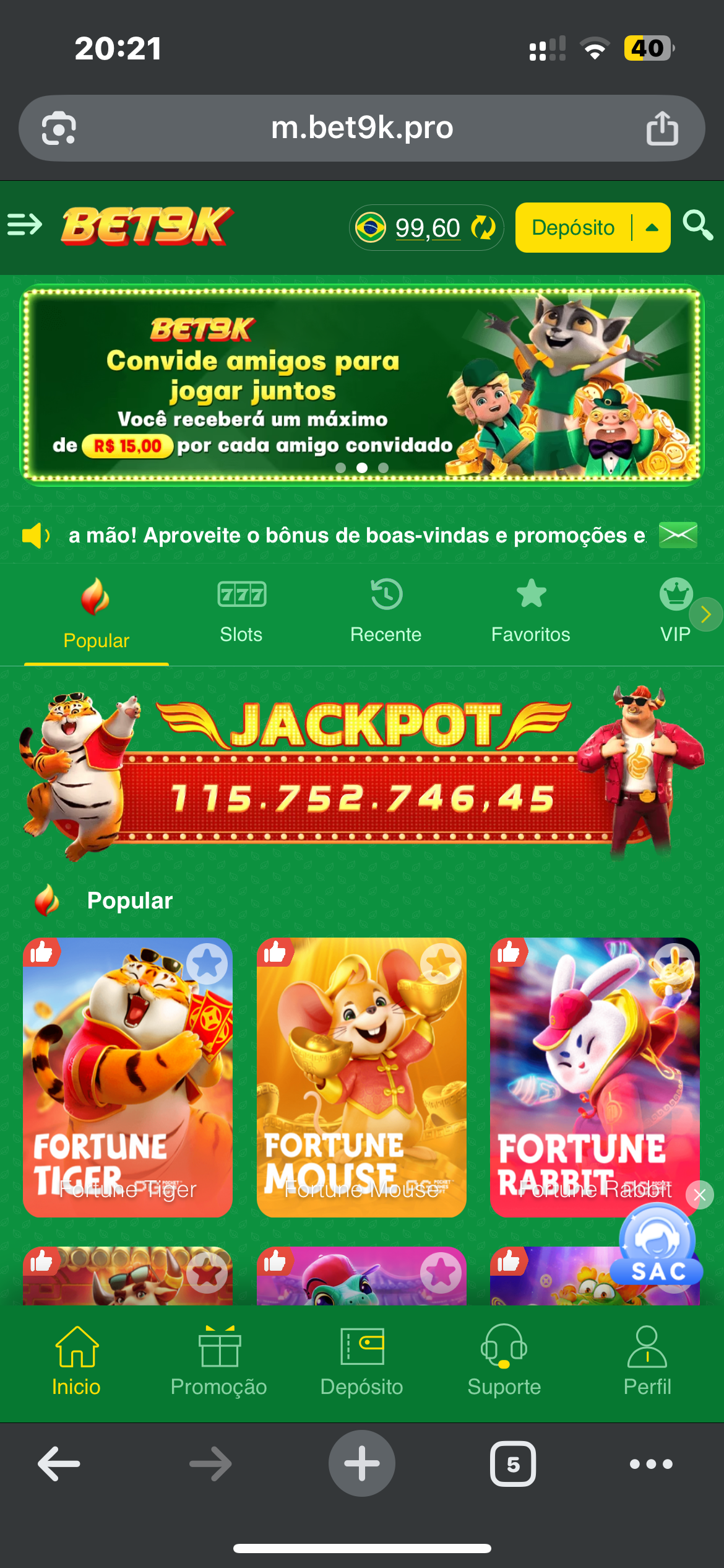 SISTEMA DE CASSINO CHINES e BET7K